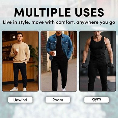 Mens Ultra Soft Singe Pack Dual Zipper Jogger