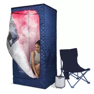 Sharper Image Steam Sauna & Red Light Therapy Portable Spa, Blue