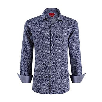 Elie Balleh Slim Fit Mens Floral Printed Button-Down Shirt