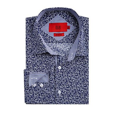 Elie Balleh Slim Fit Mens Floral Printed Button-Down Shirt