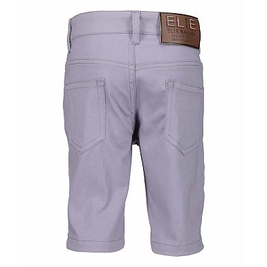 Elie Balleh Boys Slim Fit Cotton Twill Short Pants