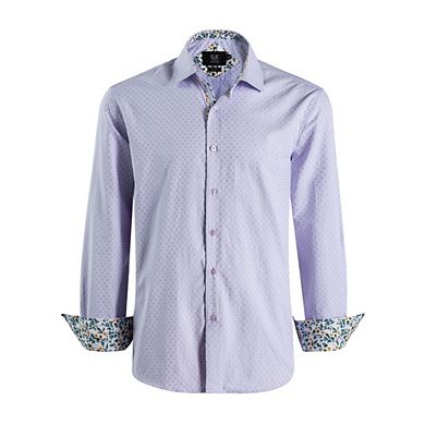 Elie Balleh Boys Slim Fit Jacquard Dot Shirt