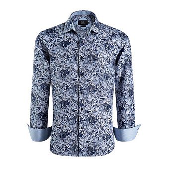 Elie Balleh Slim Fit Mens Stylish Paisley Print Shirt