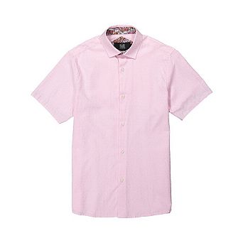 Elie Balleh Boys Slim Fit Jacquard Short Sleeve Shirt