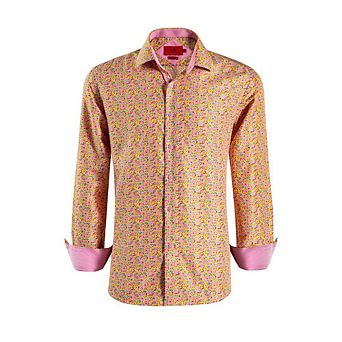 Elie Balleh Slim Fit Mens Paisley Print Button-Down Shirt