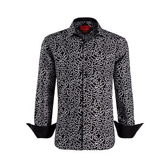 Elie Balleh Slim Fit Mens Swirl Print Shirt