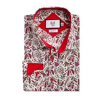 Elie Balleh Boys Slim Fit Paisley Sport Shirt