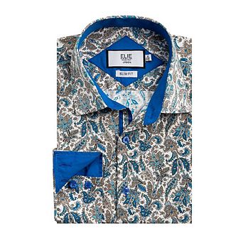 Elie Balleh Boys Slim Fit Paisley Sport Shirt