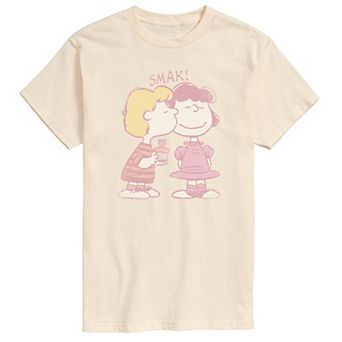 Big & Tall Peanuts SMAK Lucy & Schroeder Distressed Graphic Tee