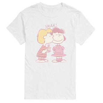 Big & Tall Peanuts SMAK Lucy & Schroeder Distressed Graphic Tee