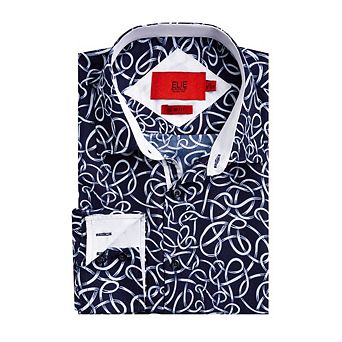 Elie Balleh Boys Slim Fit Elie Balleh Boys' Swirl Print Button-Down Shirt