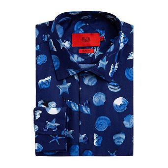 Elie Balleh Boys Slim Fit Elie Balleh Boys' Sea Shell Print Shirt