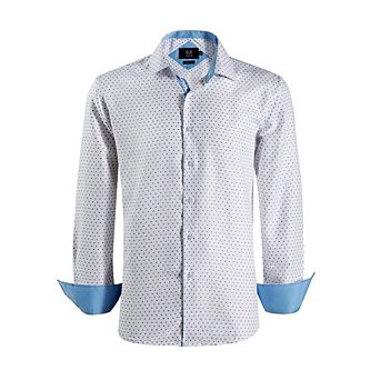 Elie Balleh Slim Fit Mens Modern Ditsy Print Shirt