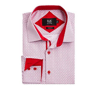 Elie Balleh Slim Fit Mens Micro Ditsy Button-Down Shirt