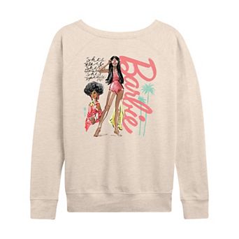 Women's Barbie She's Black, She's Beautiful, She's Dynamite French Terry Long Sleeve Tee