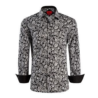 Elie Balleh Slim Fit Mens Floral Shirt
