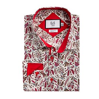 Elie Balleh Boys Slim Fit Paisley Sport Shirt