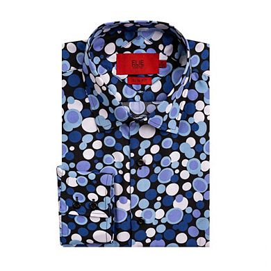Elie Balleh Slim Fit Mens Dot Print Shirt Button Down Shirt