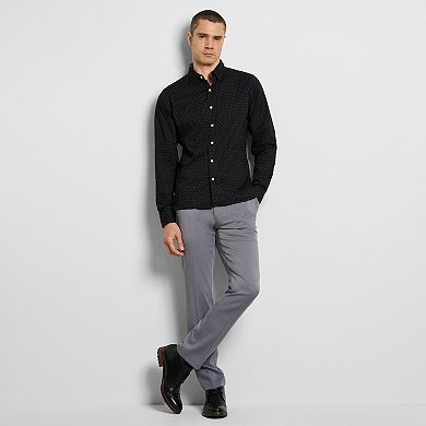 Men's Van Heusen Cronbie Long Sleeve Stainshield Dot Shirt