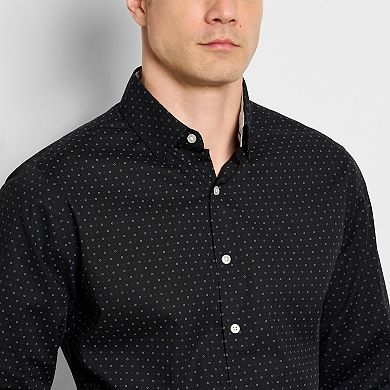 Men's Van Heusen Cronbie Long Sleeve Stainshield Dot Shirt
