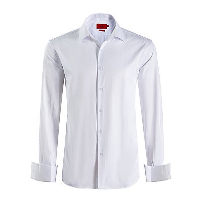 boys french cuff dress shirt Boys' White Dress Shirt