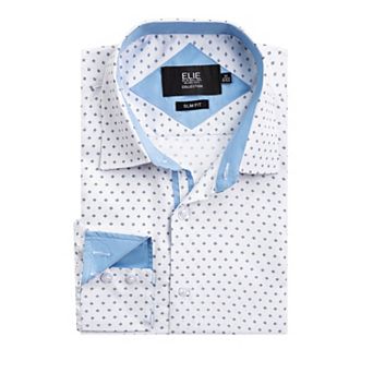 Elie Balleh Boys Slim Fit Micro Ditsy Print Shirt
