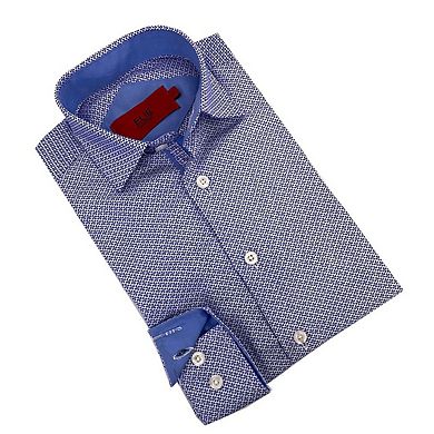 Elie Balleh Boys Slim Fit Tonal Neat Shirt