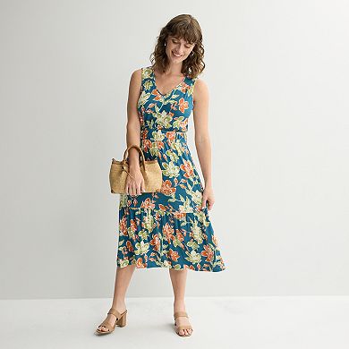 Women's Apt. 9 Shirred Waist Midi Dress