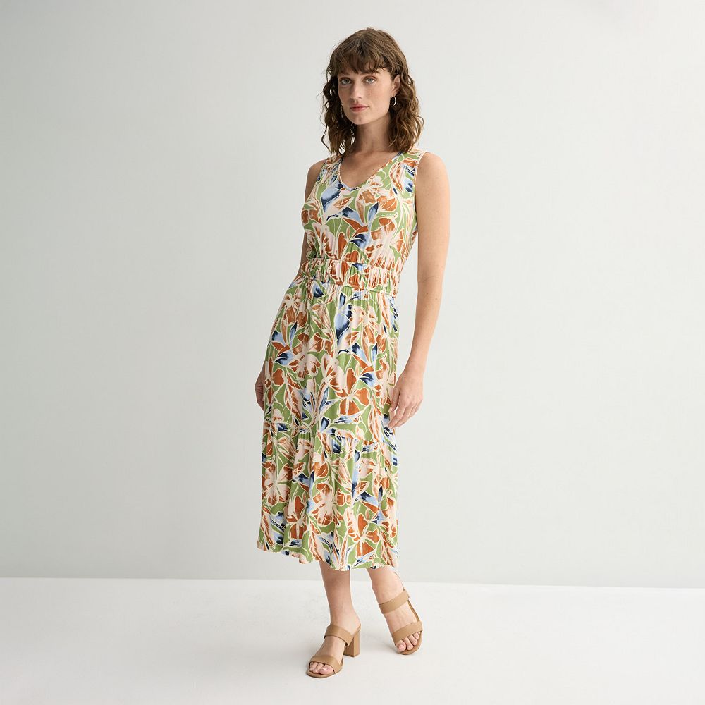 Women's Apt. 9® Shirred Waist Midi Dress