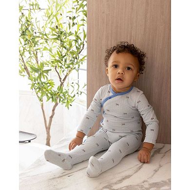 Baby and Toddler Boys "Row Your Boat Gently" Pointelle Footie