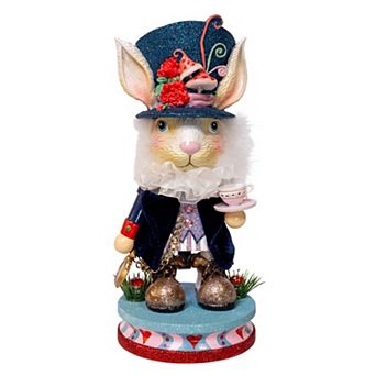Kurt Adler Alice in Wonderland 12-Inch Hollywood Nutcrackers White Rabbit Nutcracker