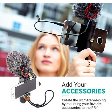 Movo PR-1 Smartphone Grip Handle Rig - Compatible with Most Smartphones