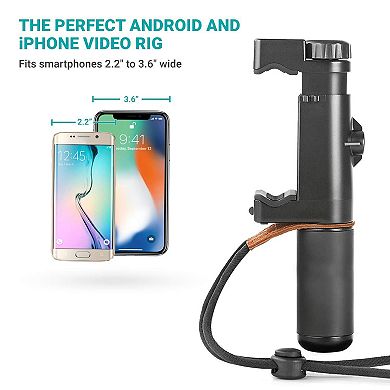 Movo PR-1 Smartphone Grip Handle Rig - Compatible with Most Smartphones