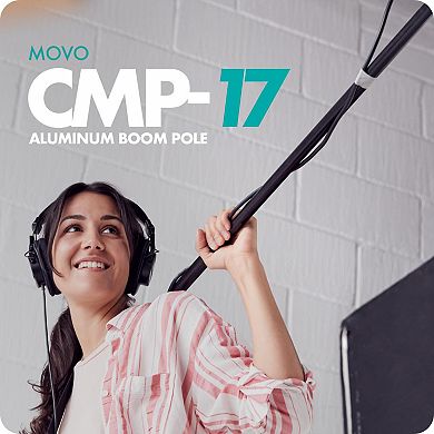 Movo CMP-17 Professional 9.8' Aluminum Boom Pole for Shotgun Microphones
