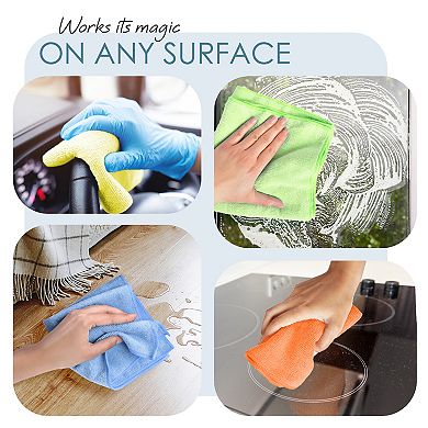 Hearth & Harbor Super Soft Multipurpose Microfiber Washcloth Towels