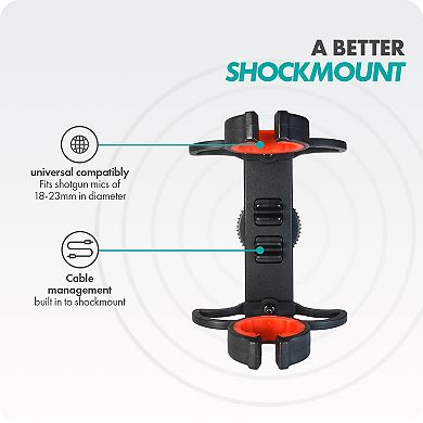 Movo SM6 Ultraflex Premium Shockmount for Shotgun Microphones