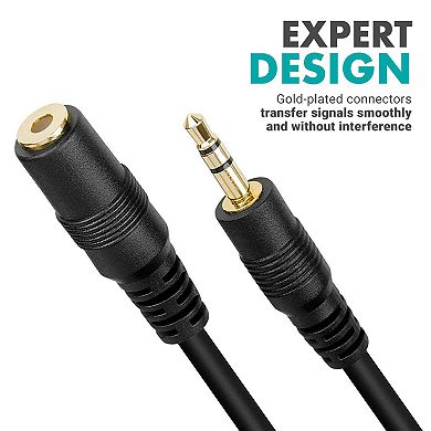Movo MC20 3.5mm TRS Female to Male Extension Cable - 20ft