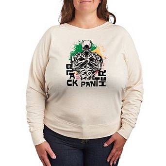 Plus Size Marvel Black Panther French Terry Long Sleeve Tee