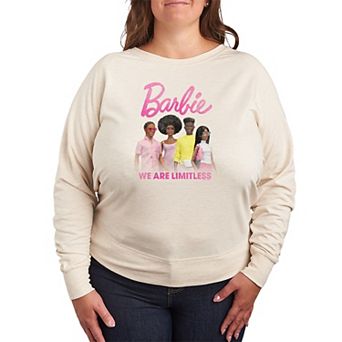 Plus Size Barbie We Are Limitless French Terry Long Sleeve Tee