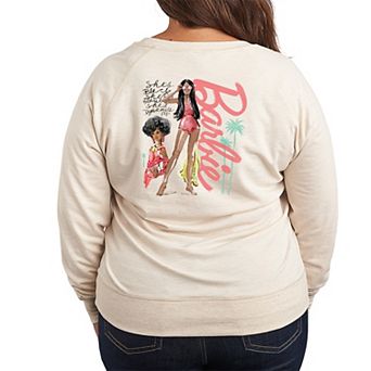 Plus Size Barbie She's Black, She's Beautiful, She's Dynamite French Terry Long Sleeve Tee
