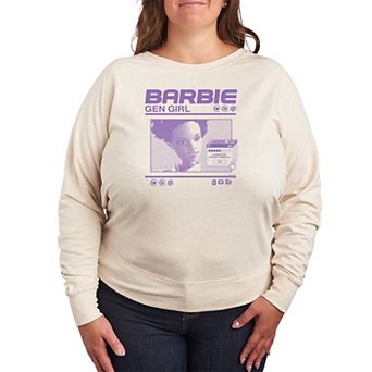 Plus Size Barbie Gen Girl Vintage French Terry Long Sleeve Tee