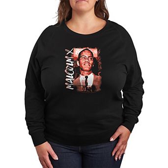Plus Size Malcolm X Paint French Terry Long Sleeve Tee