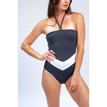 Vee convertible one piece swimsuit