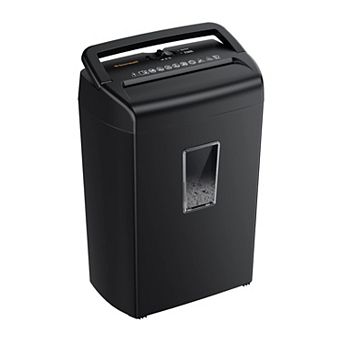 Bonsaii 10-Sheet Cross-Cut Shredder for Home Office 4-Min Runtime 5.5-Gallon Bin with Handle