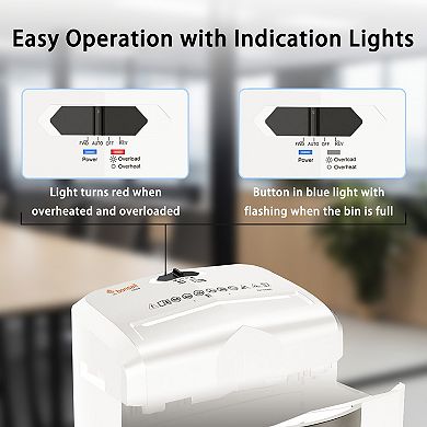 Bonsaii Micro Cut Shredder up to 12 Sheets P-4 Security Level Jam-Proof 4.2 Gal Bin