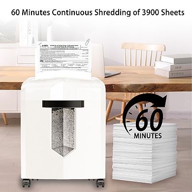 Bonsaii Micro Cut Shredder up to 12 Sheets P-4 Security Level Jam-Proof 4.2 Gal Bin