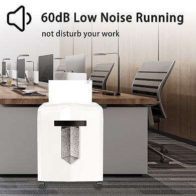 Bonsaii Micro Cut Shredder up to 12 Sheets P-4 Security Level Jam-Proof 4.2 Gal Bin