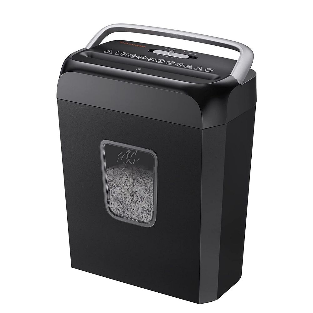 Bonsaii 6-Sheet Cross-Cut Shredder for Paper/Credit Cards/Mail