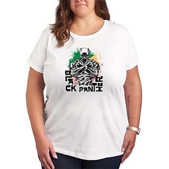 Plus Size Black Panther Wakanda Colors Graphic Tee