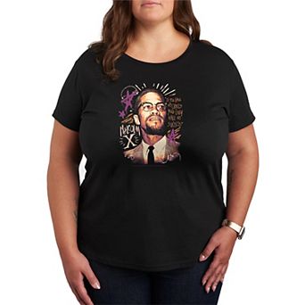 Plus Size Malcolm X Sketch Graphic Tee